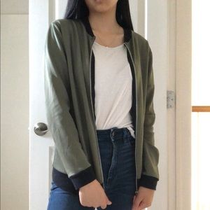 Boohoo Green Bomber Jacket
